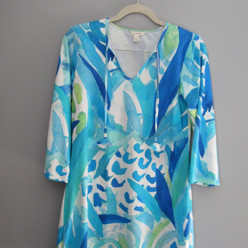 Capelton Road Woman's Painted Pineapple Seaside Beach Dress Size Petite Small